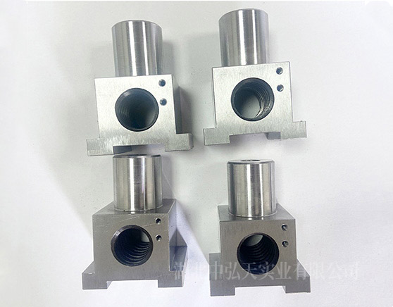CNC aluminum part processing an